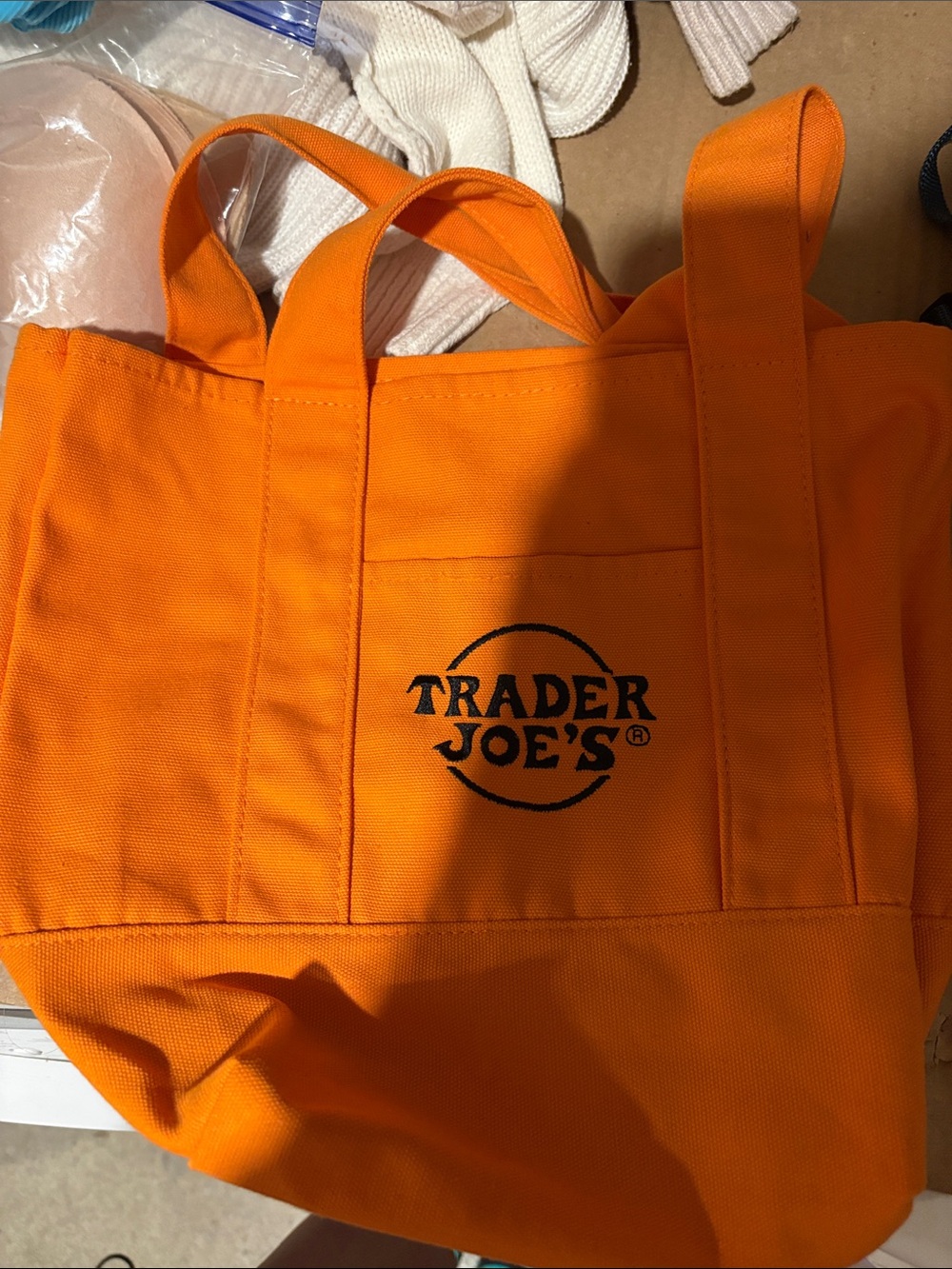 Orange Trader Joe's Canvas Tote Bag